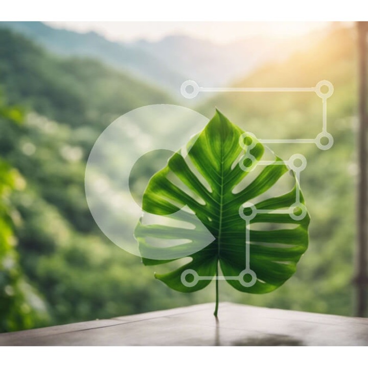 Puzzle din lemn Intrahome, 25 piese, frunza verde pe masa din lemn, 10x10 cm, cutie din lemn wenge