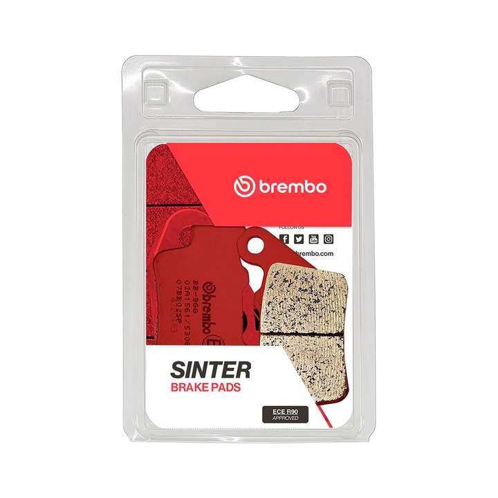Fékbetét BREMBO SP 07BB02SP szinterezett, 41.2x9.2mm, ECE-R90 tanúsítvány 2 darab