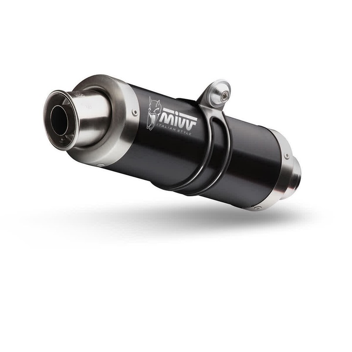 Esapament MIVV GP Slip-on, inox negru, design scurt, omologat pentru SUZUKI GSX-S 1000