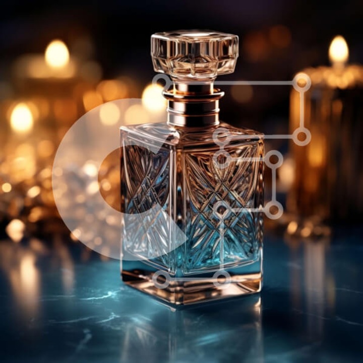 Puzzle Intrahome, 10x10 cm, 25 piese, design cu sticla si lumanari, cutie din lemn wenge