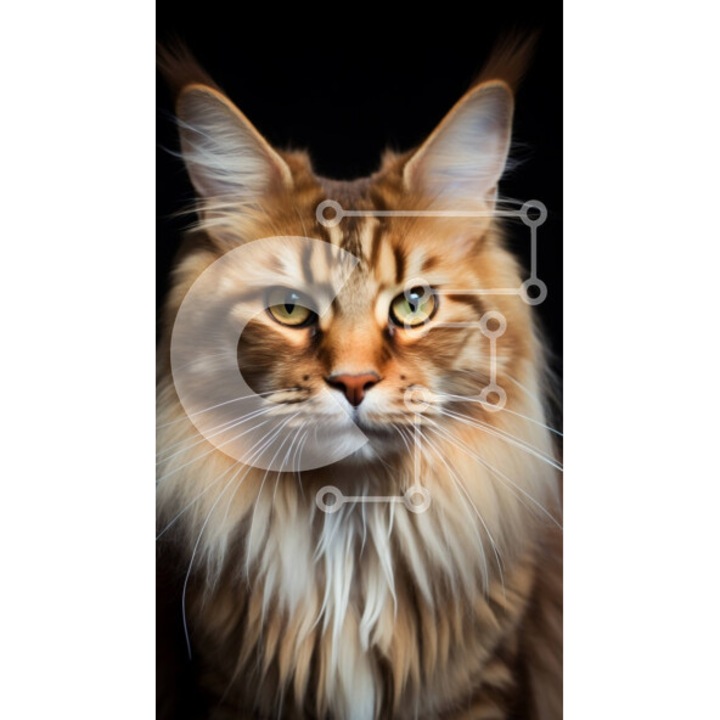 Puzzle Intrahome, 10x10 cm, 25 piese, imagine pisica, cutie din lemn wenge