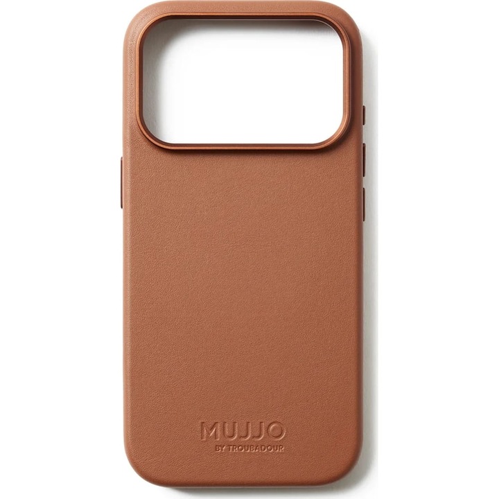Husa, Mujjo Full Leather Case Mag pentru iPhone 17 Pro, Maro