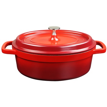 Cratita Ovala + Capac Cooking By Heinner, Home Chef, inductie, 26x20x9cm, 3.5 L, Aluminiu Cratita Ovala + Capac Cooking By Heinner, Home Chef, inductie, 26x20x9cm, 3.5 L, Aluminiu