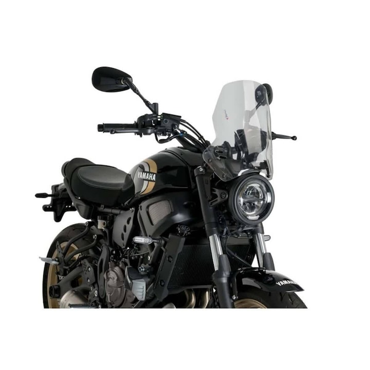 PUIG átlátszó szélvédő motorkerékpárhoz, 345x275mm, 170mm emelés, UV-álló, TUV-jóváhagyott, Yamaha XSR-hez