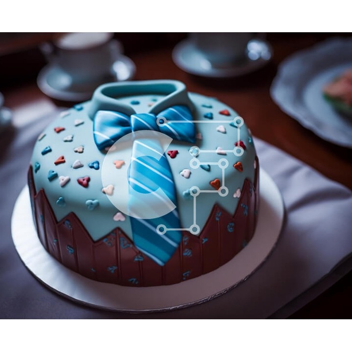 Puzzle din lemn Intrahome - Kompse torta cu fluturi pe masa - 10x10 cm - 25 piese - Set in cutie de lemn