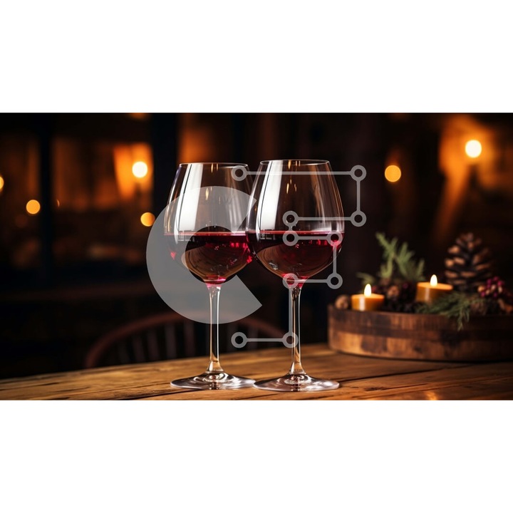 Puzzle din lemn Intrahome, poteria cu vin rosu pe masa din lemn, 25 piese, dimensiuni 10x10 cm, set in cutie de lemn wenge