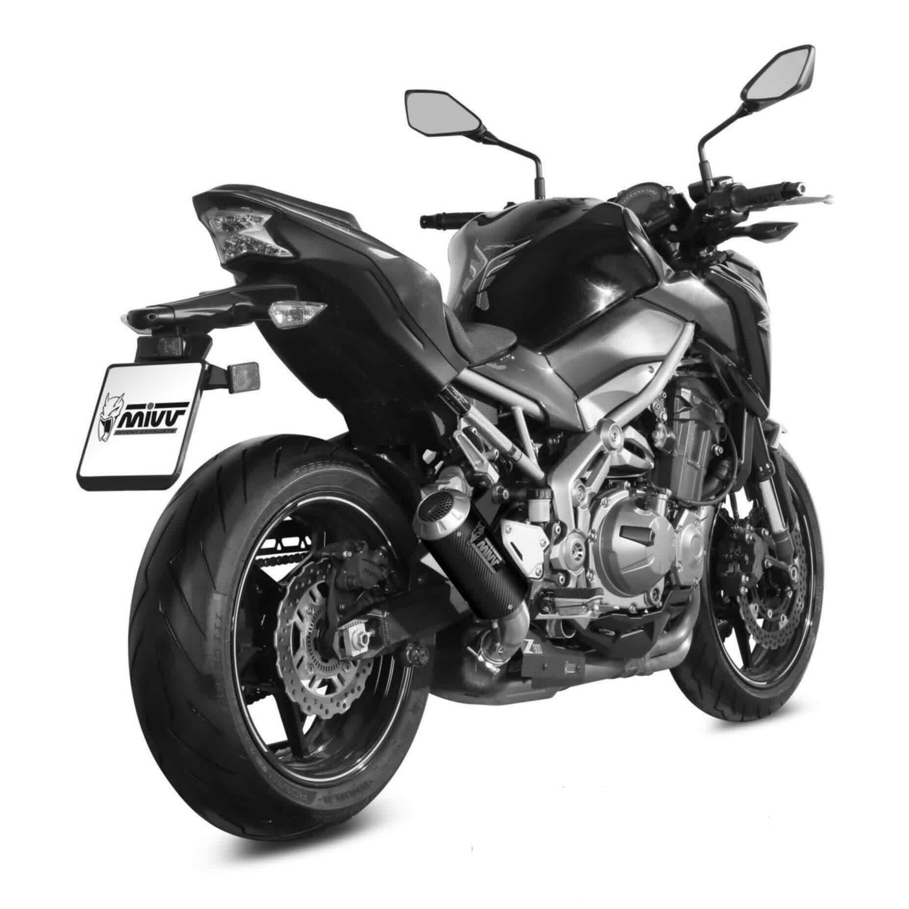 Esapament MIVV Mk3 Slip-on pentru Kawasaki Z900, carbon lucios