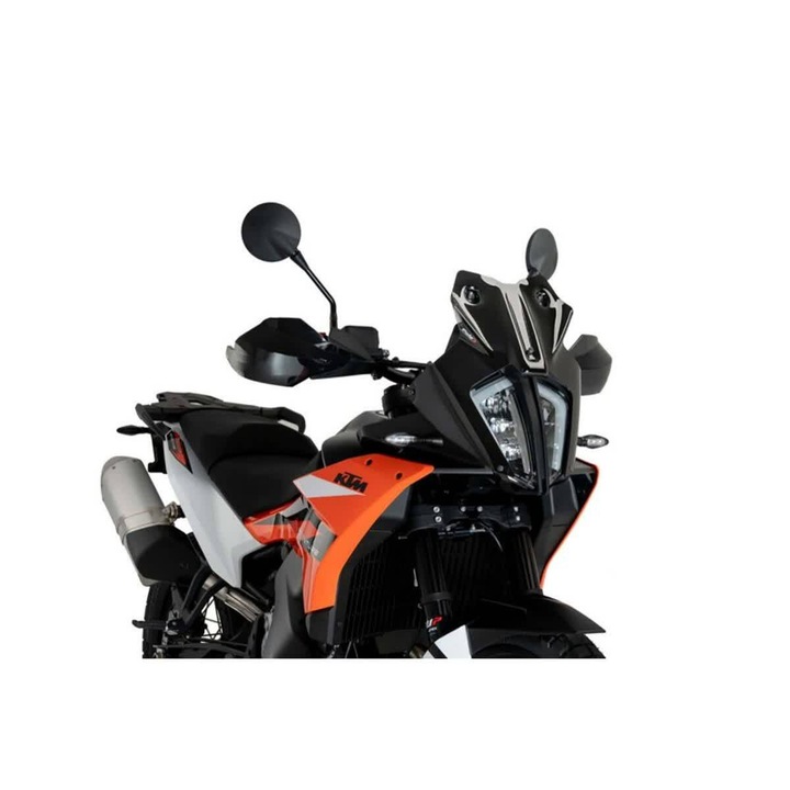 Parbriz sport PUIG, negru, 420x365mm, rezistent la impact, certificat TUV, pentru Ktm