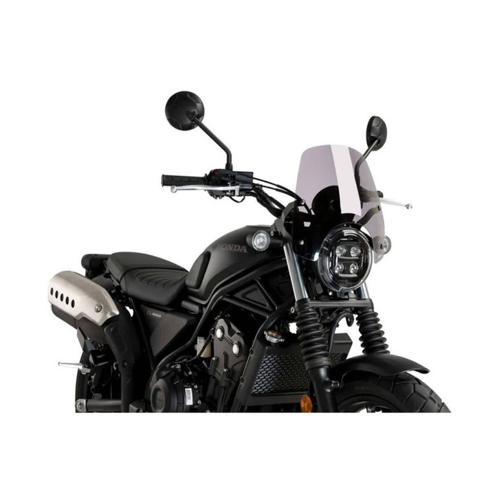Parbriz fumuriu PUIG pentru motociclete, 320x325mm, inaltime 115mm, rezistent la UV, certificat TUV, pentru Honda CL