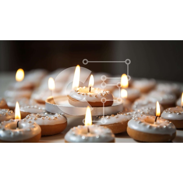 Puzzle din lemn Intrahome, ntonats cu lumanari pe o masa, 10x10 cm, 25 piese, cutie din lemn wenge