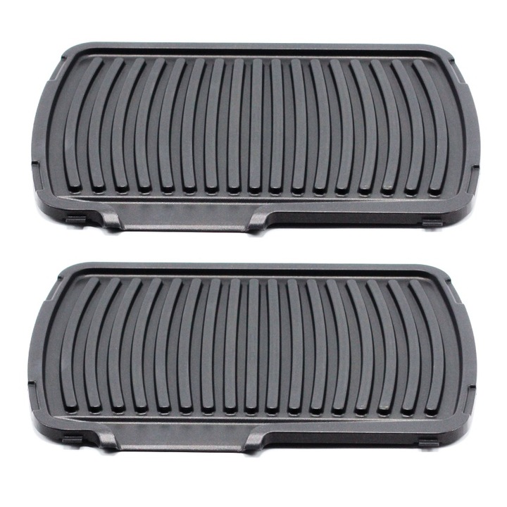 Set placa superioara si placa inferioara pentru grill Tefal Supergrill GC306, GC307, GC450, GC451