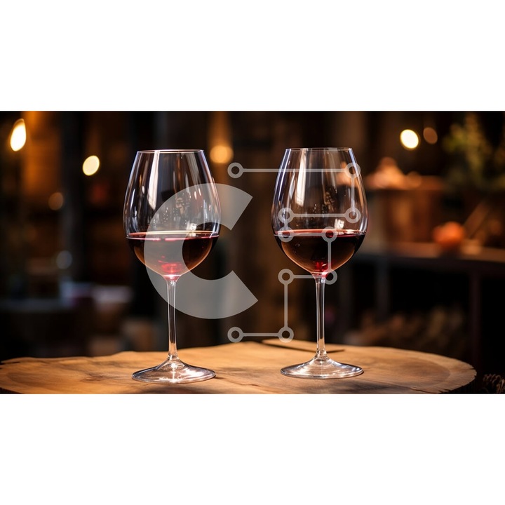 Puzzle din lemn Intrahome, poteria cu vin rosu pe masa, 25 piese, 10x10 cm, set in cutie de lemn wenge