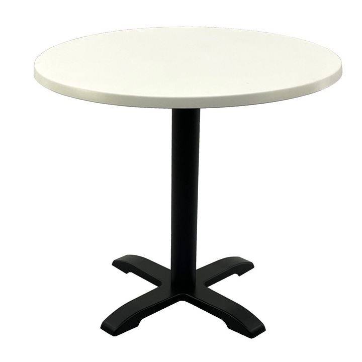 Masa restaurant rotunda D90xh74cm Raki Uni Art, blat werzalit si baza metalica