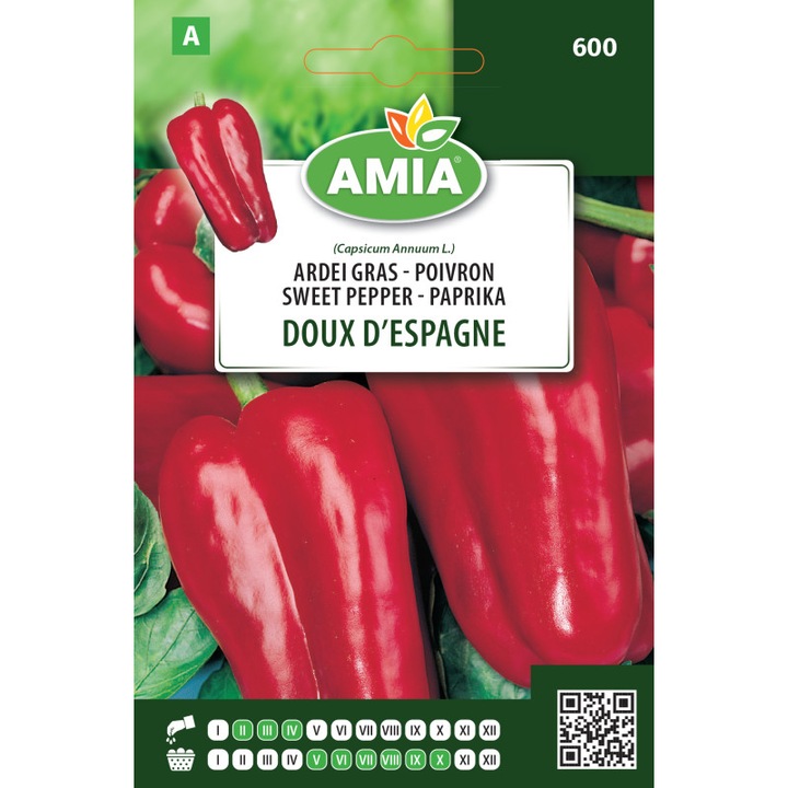 Seminte ardei kapya, Amia, fructe mari, dulci, 1g