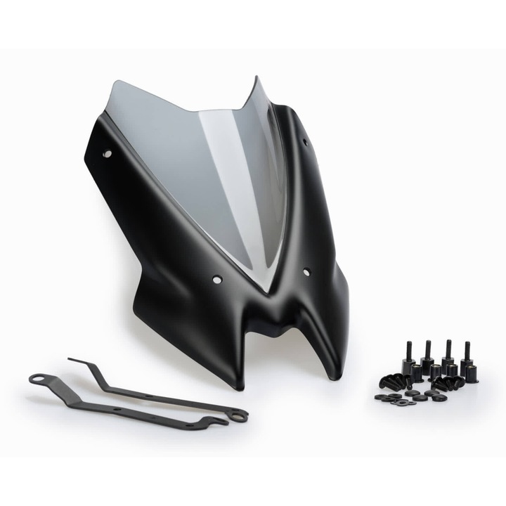 PUIG nyitott szélvédő motorkerékpárhoz, 330x230mm, +70mm magasság, könnyen telepíthető, Kawasakihoz