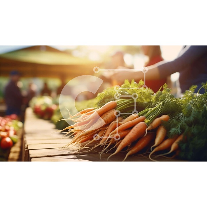 Puzzle din lemn Intrahome, 25 piese, morcovi pe masa, 10x10 cm, cutie din lemn wenge