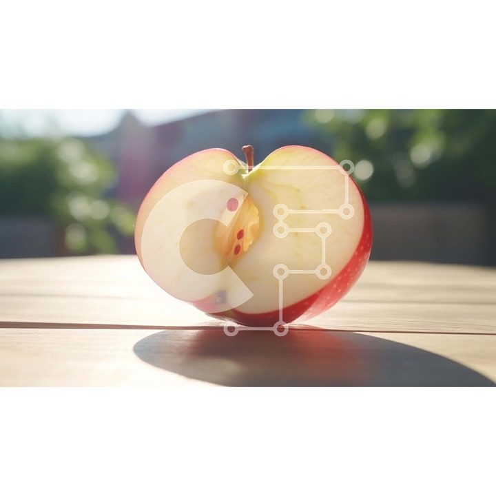 Puzzle din lemn Intrahome, 10x10 cm, 25 piese, imagine cu melo pe masa de lemn, cutie din lemn wenge