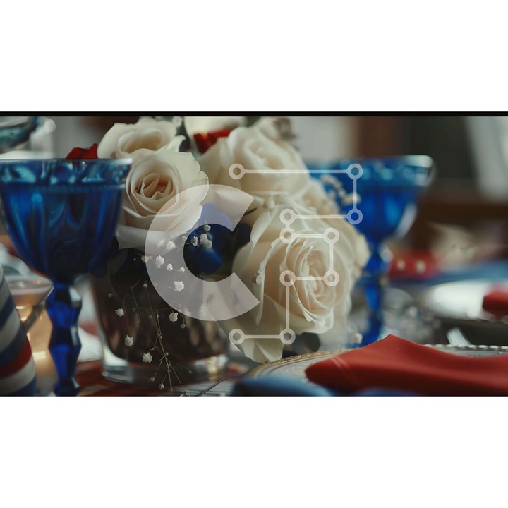 Puzzle din lemn Intrahome, 25 piese, imagine cu masa si flori, cutie din lemn, 10x10 cm, colorat