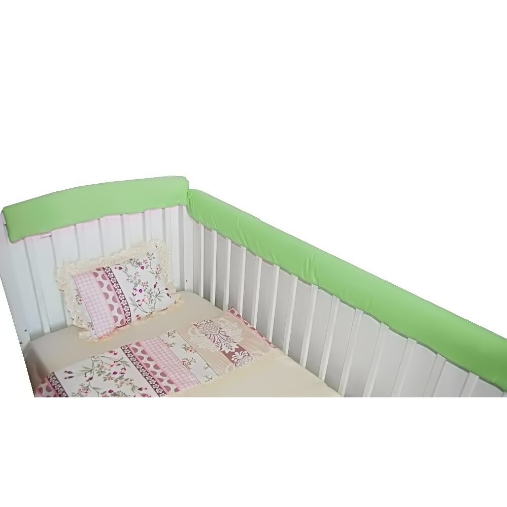 Set de 2 protectii margine pat lemn 120x60 cm Deseda Verde