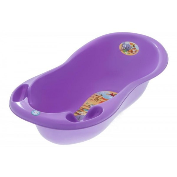 Cadita copii plastic 86 cm Safari, mov cu senzor de temperatura