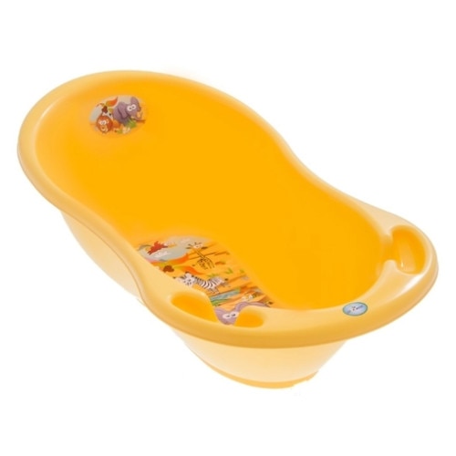 Cadita copii 86 cm Safari Jungle, Galben, senzor de temperatura