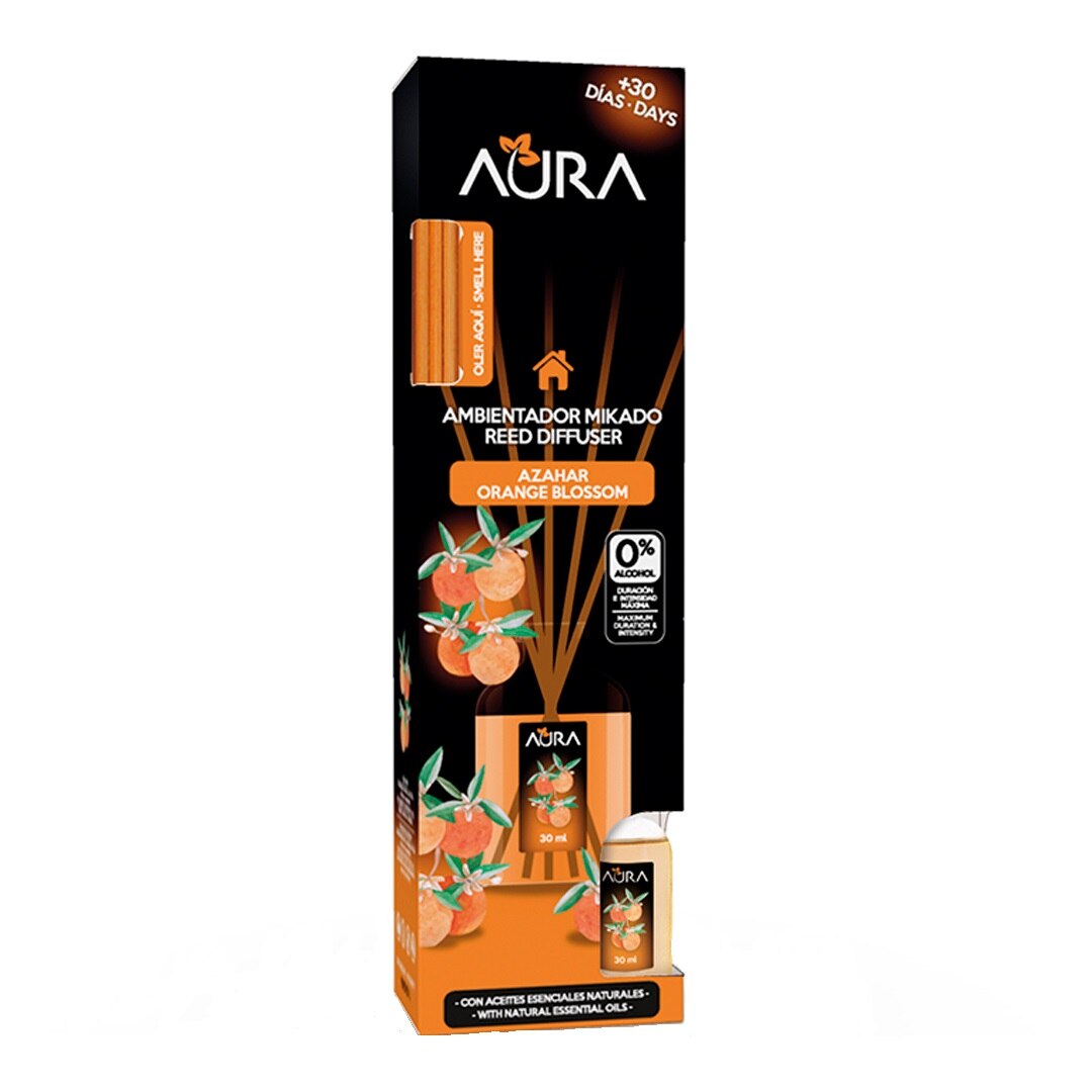 Odorizant camera 0% alcool Aura, Floare de portocal 30 ml,+ 30 zile