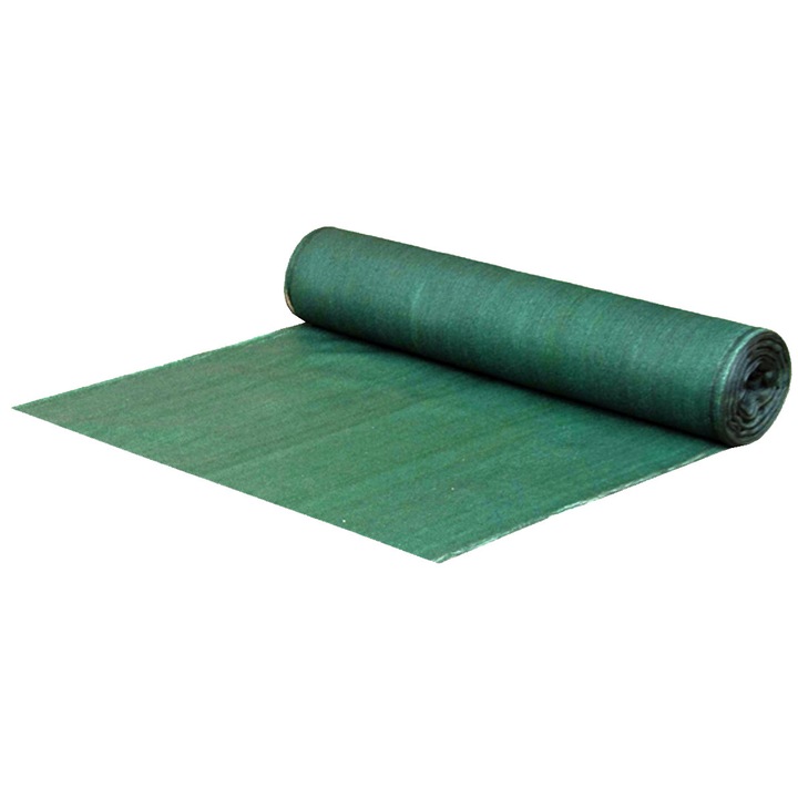 Plasa protectie - umbrire 1,5x10 metri, opacitate 90%, protectie UV, verde