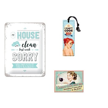 Pachet Funny - placa, semn de carte, magnet Pachet Funny - placa, semn de carte, magnet