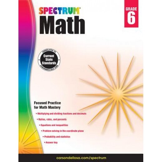 Spectrum Math Workbook, Grade 6, Spectrum (Compiled by)