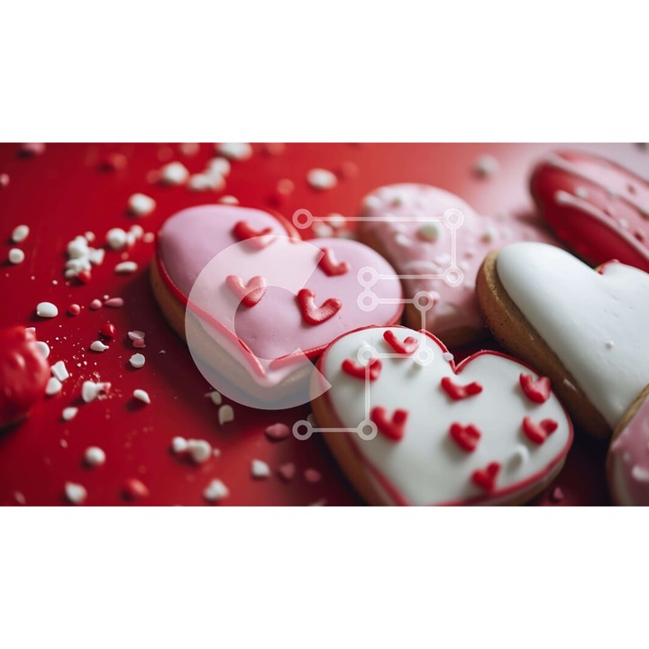 Puzzle din lemn Intrahome, 25 piese, design inima pe masa rosie, dimensiuni 10x10 cm, cutie din lemn wenge.