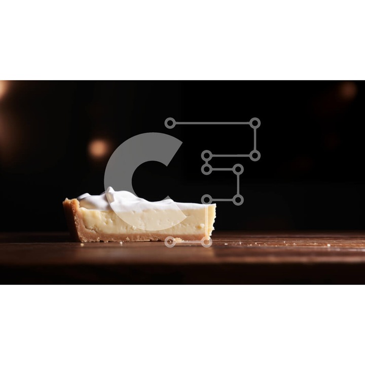 Puzzle din lemn Intrahome - Cheesecake pe masa cu lumanari, 10x10 cm, 25 piese, set in cutie de lemn wenge