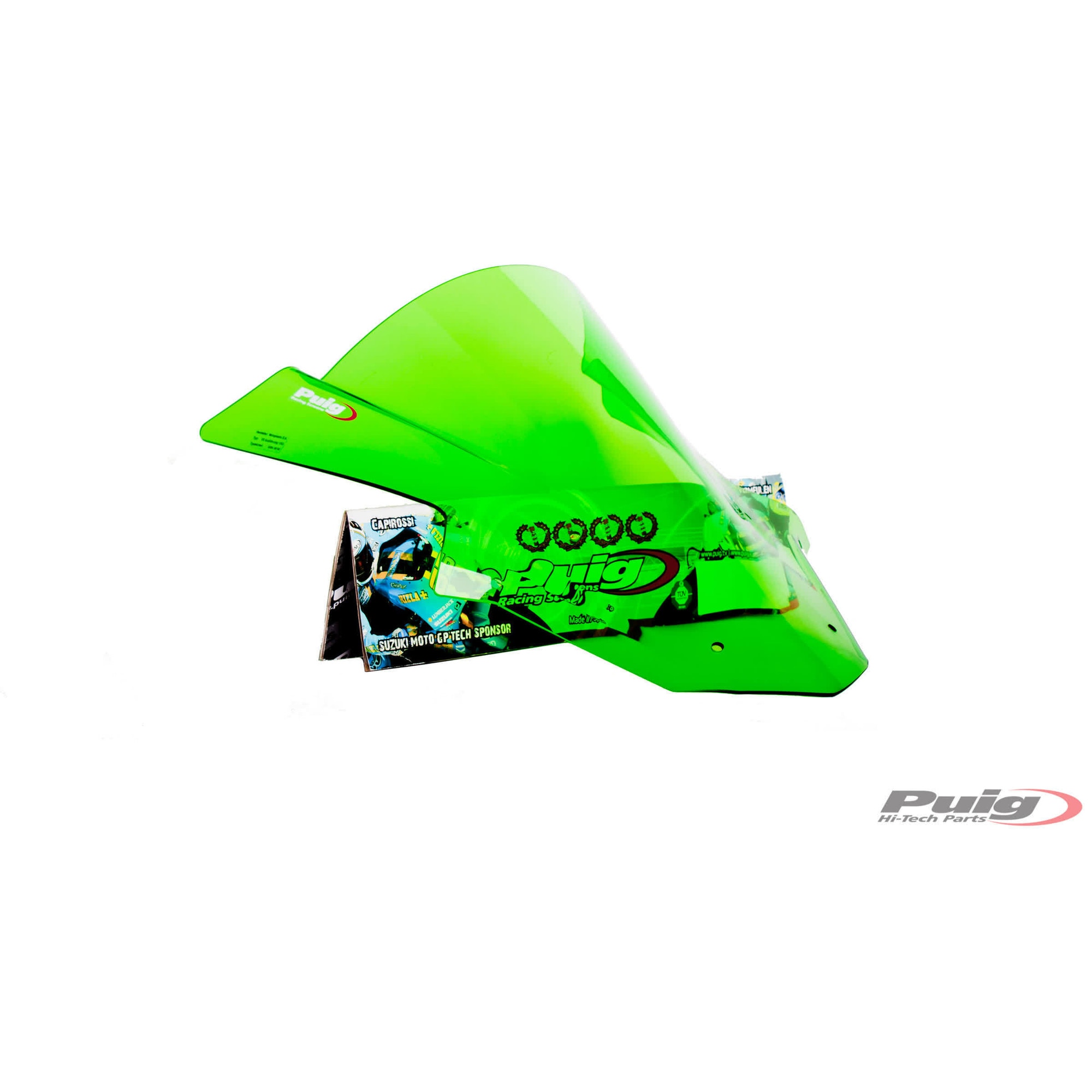 Parbriz PUIG Z-Racing, verde, 410x365mm, material MPPA, grosime
