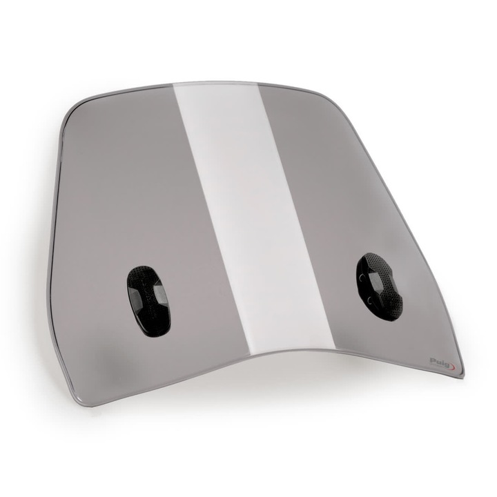 Parbriz PUIG gri deschis pentru motocicleta, dimensiuni 310x370mm, kit complet de montaj, doua puncte de prindere, pentru Honda