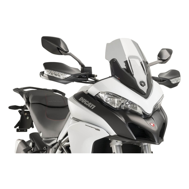 Спортно предно стъкло PUIG светло опушено 440x295mm за Ducati