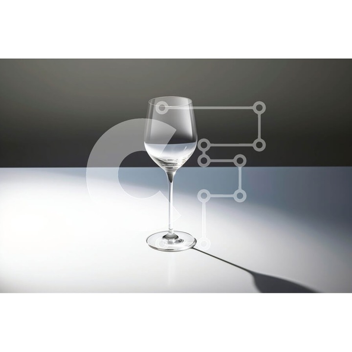 Puzzle din lemn Intrahome, imagine potir de vin pe masa alba, 10x10 cm, 25 piese, cutie din lemn wenge