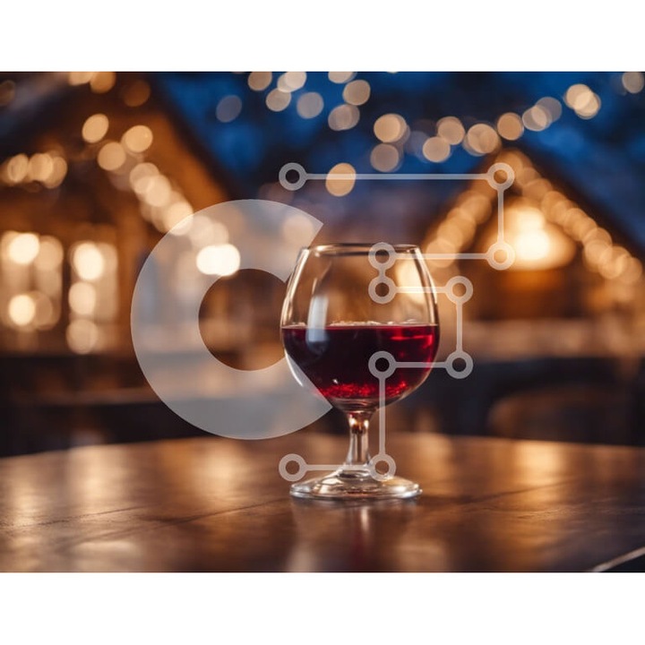 Puzzle din lemn Intrahome, poteri rosu pe masa din lemn, 25 piese, 10x10 cm, set in cutie de lemn wenge