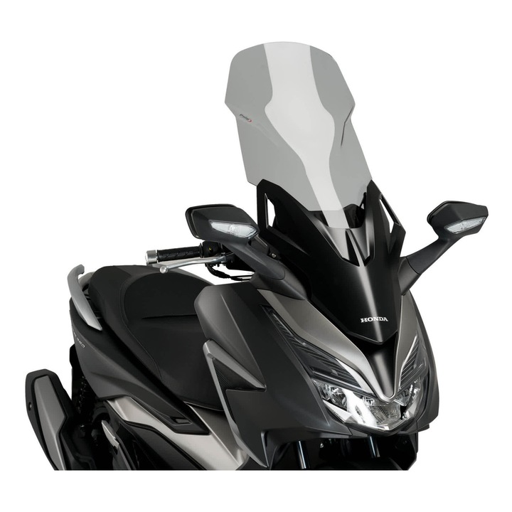 Предно стъкло PUIG V-Tech Touring светлосиво, 600x405mm, устойчиво на атмосферни влияния, ABE и TUV сертифицирано за Honda