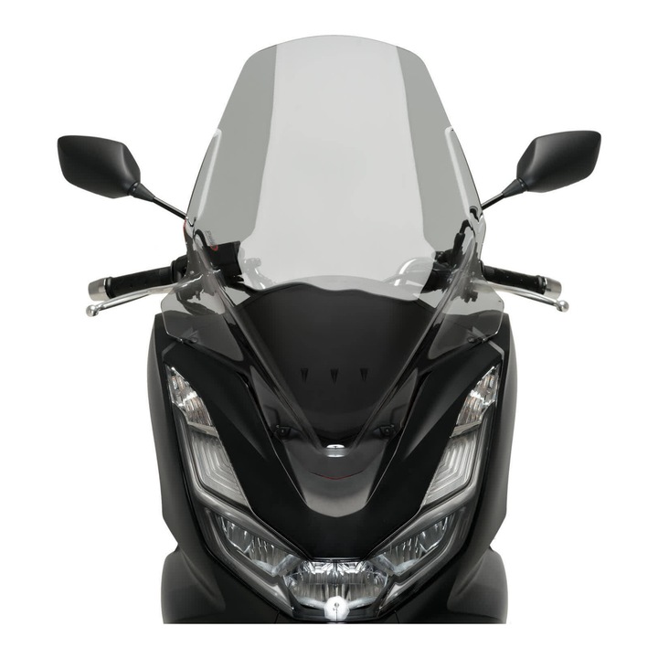 PUIG v-tech túra szélvédő világosszürke, 670x495mm, UV-álló, aerodinamikus Honda PCX-hez