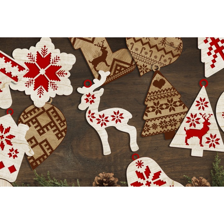 Set 22 Placi Lemn Plywood 3mm-4mm, Intrahome, 4x4 cm, pentru Decoratiuni si Proiecte DIY