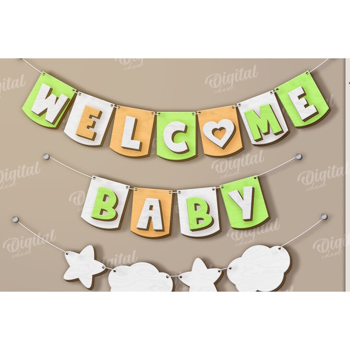 Pano tridimensional din plywood 3mm-4mm, Intrahome, 30x20cm, pentru decorare si proiecte DIY