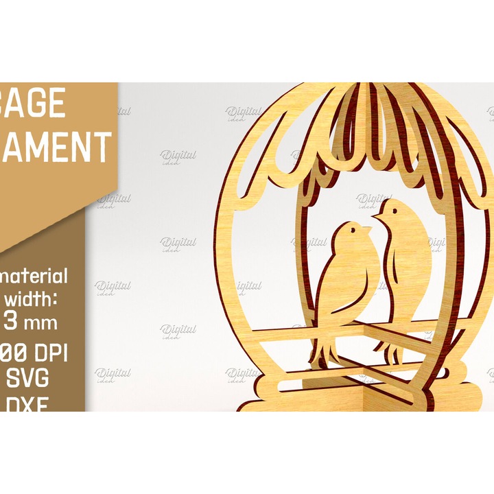 Stolidi tridimensionale din plywood, Intrahome, 8x8 cm, set pentru decorare si proiecte DIY