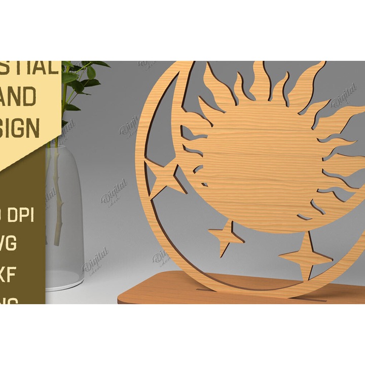 Baza tridimensionala din lemn, Intrahome, 30x20 cm, pentru decoratiuni si proiecte DIY