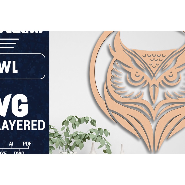 Korniza decorativa din plywood, Intrahome, 1500x1500 cm, 3mm-4mm, pentru decoratiuni si proiecte DIY