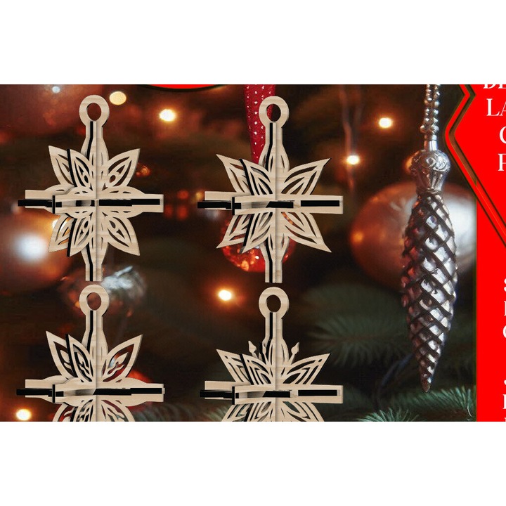 Set 3D Christougenniatikon Asterion V3, Plywood 3mm-4mm, 1x1 cm, pentru decoratiuni si proiecte DIY