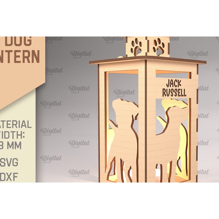 Lampa din lemn cu laser, Intrahome, 30x20 cm, pentru decoratiuni si proiecte DIY