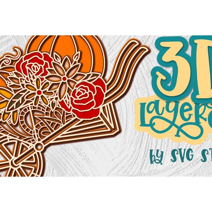 Cos tridimensional din lemn, Intrahome, 30x20 cm, pentru decorare si proiecte DIY