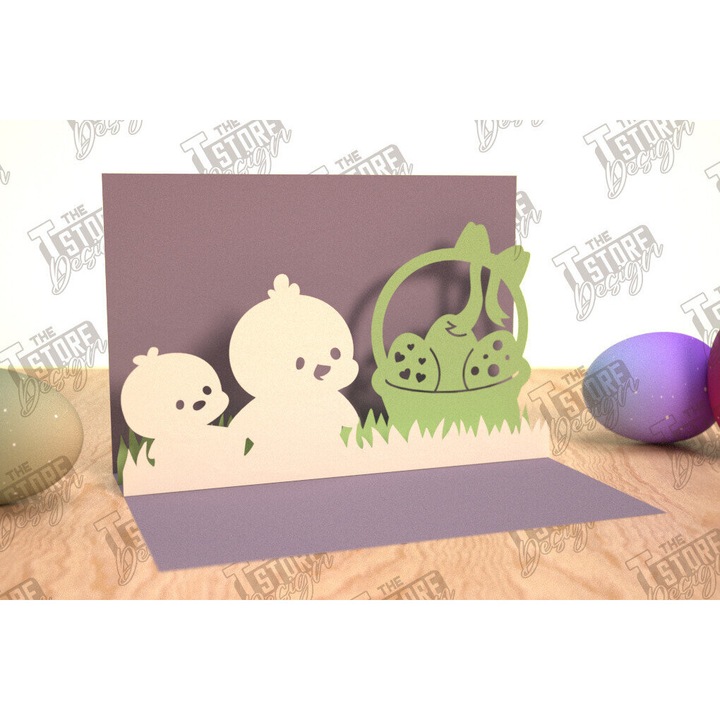 Felicitari set Trisdiastate Paschaline Anadyomene Karta, 15x15 cm, din plywood 3mm-4mm, pentru decoratiuni si proiecte DIY