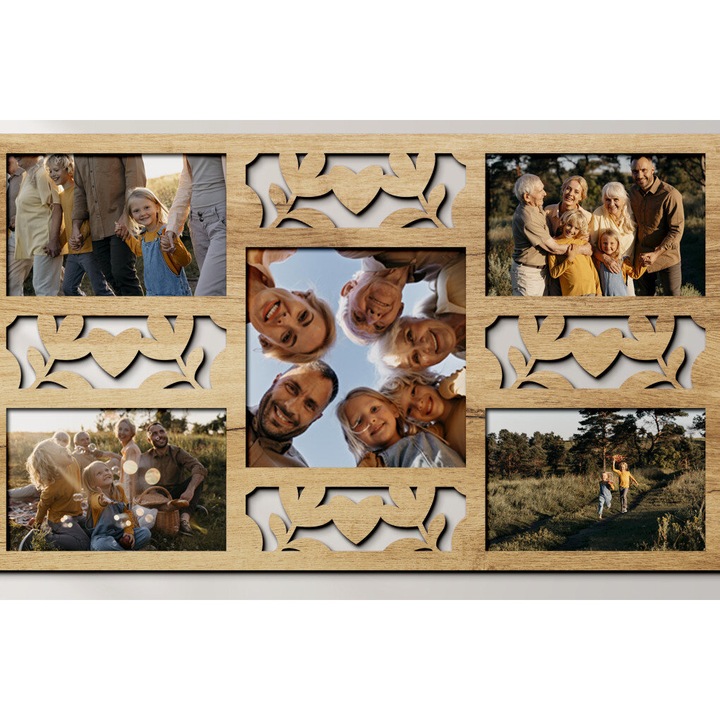 Rame foto clasice, Intrahome, 12x20 cm, din plywood, 3mm-4mm, set de 2 bucati