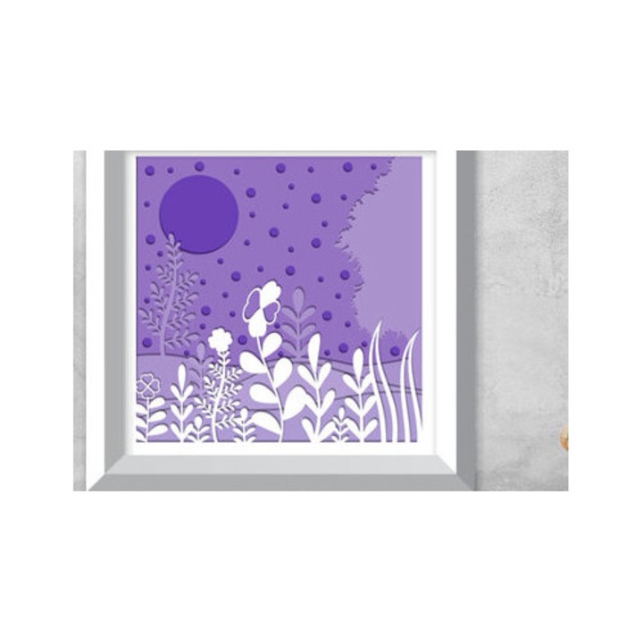 Kuti de umbra 3D din lemn, Intrahome, 25x25 cm, pentru decorare si proiecte DIY