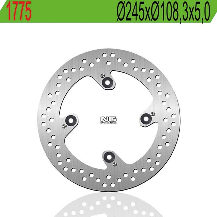 Спирачен диск NG за Ducati, оптимизирана геометрия, висока устойчивост на износване, високоякостна стомана